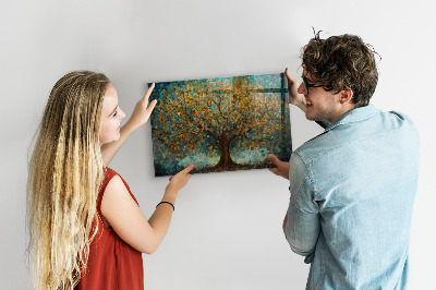Tableau aimanté horizontal Arbre en mosaïque