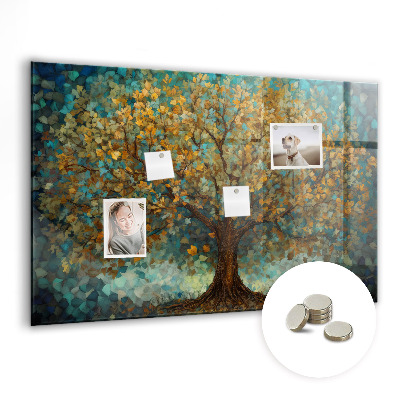 Tableau aimanté horizontal Arbre en mosaïque