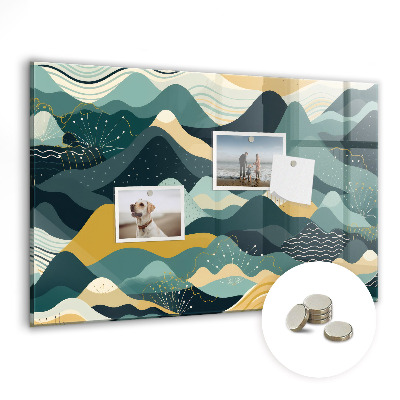Tableau pour magnet Montagnes illustratives