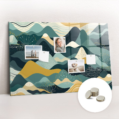 Tableau pour magnet Montagnes illustratives