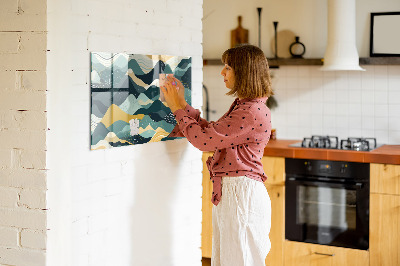 Tableau pour magnet Montagnes illustratives