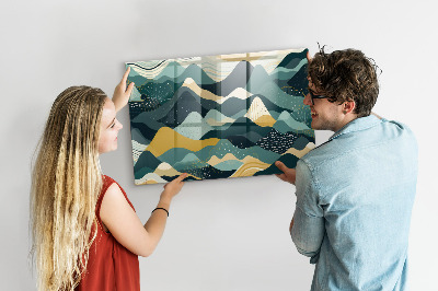 Tableau pour magnet Montagnes illustratives