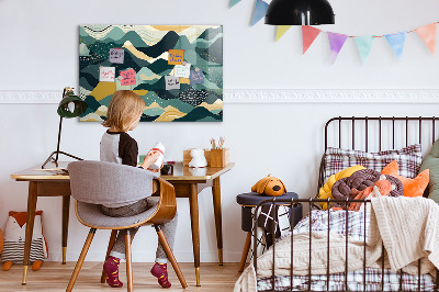 Tableau pour magnet Montagnes illustratives