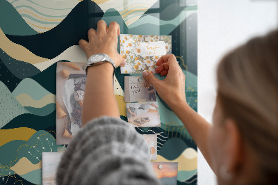 Tableau pour magnet Montagnes illustratives