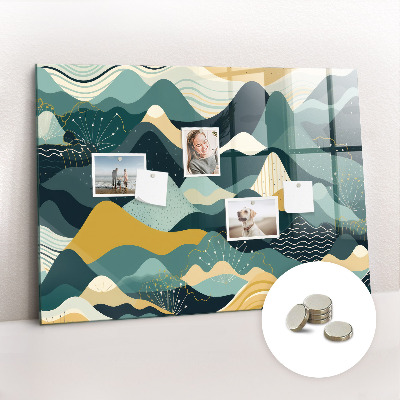 Tableau pour magnet Montagnes illustratives