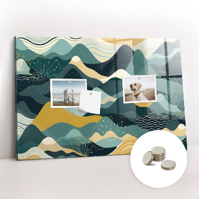 Tableau pour magnet Montagnes illustratives