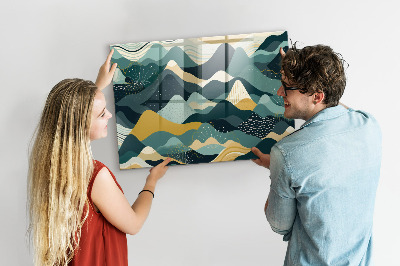 Tableau pour magnet Montagnes illustratives