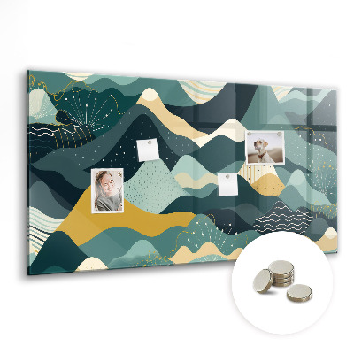 Tableau pour magnet Montagnes illustratives