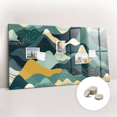 Tableau pour magnet Montagnes illustratives