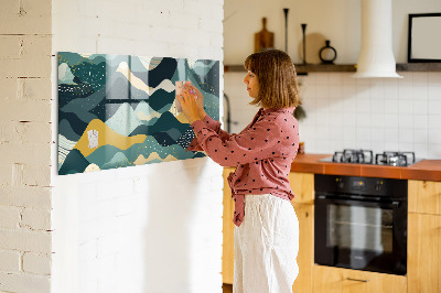 Tableau pour magnet Montagnes illustratives