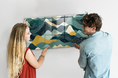 Tableau pour magnet Montagnes illustratives