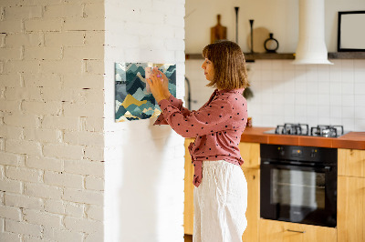 Tableau pour magnet Montagnes illustratives