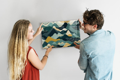 Tableau pour magnet Montagnes illustratives