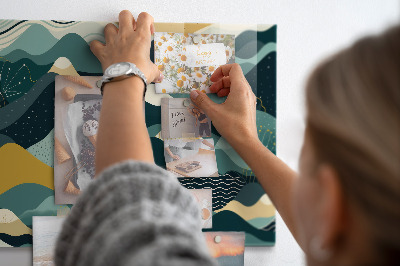Tableau pour magnet Montagnes illustratives