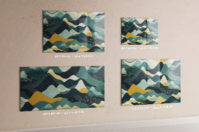 Tableau pour magnet Montagnes illustratives
