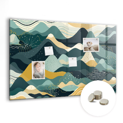 Tableau pour magnet Montagnes illustratives