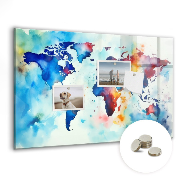 Tableau magnétique enfant Carte peinte
