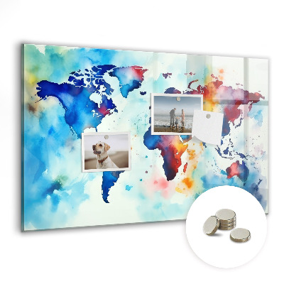 Tableau magnétique enfant Carte peinte