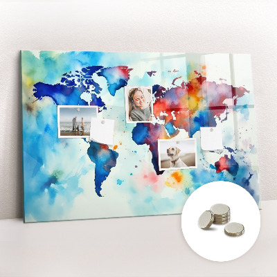 Tableau magnétique enfant Carte peinte