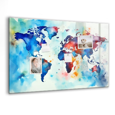 Tableau magnétique enfant Carte peinte