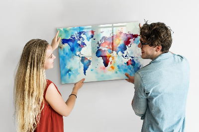 Tableau magnétique enfant Carte peinte