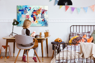 Tableau magnétique enfant Carte peinte