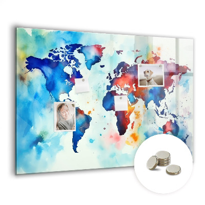 Tableau magnétique enfant Carte peinte