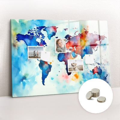 Tableau magnétique enfant Carte peinte