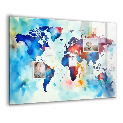 Tableau magnétique enfant Carte peinte