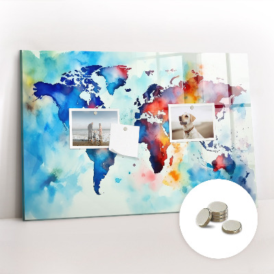 Tableau magnétique enfant Carte peinte