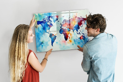 Tableau magnétique enfant Carte peinte