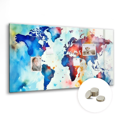 Tableau magnétique enfant Carte peinte