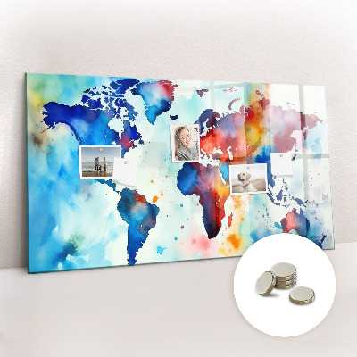 Tableau magnétique enfant Carte peinte