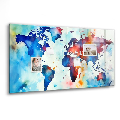 Tableau magnétique enfant Carte peinte