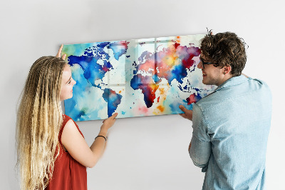 Tableau magnétique enfant Carte peinte