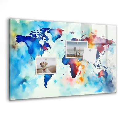 Tableau magnétique enfant Carte peinte