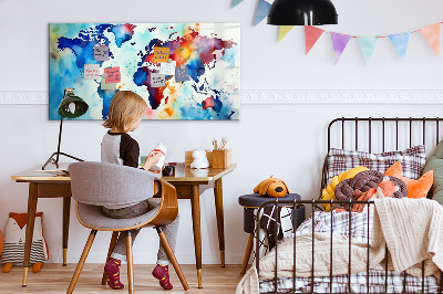 Tableau magnétique enfant Carte peinte