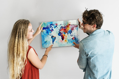 Tableau magnétique enfant Carte peinte