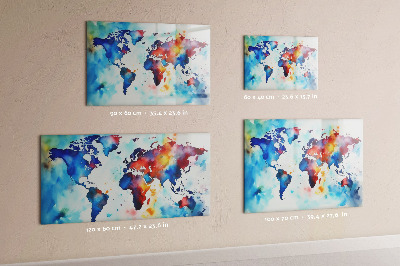 Tableau magnétique enfant Carte peinte