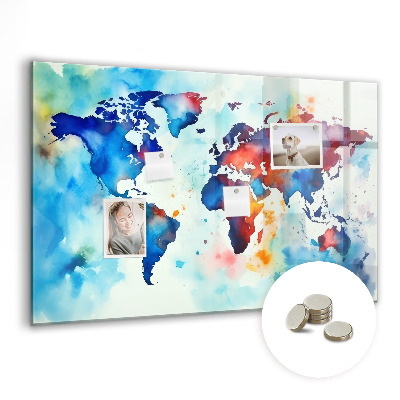 Tableau magnétique enfant Carte peinte