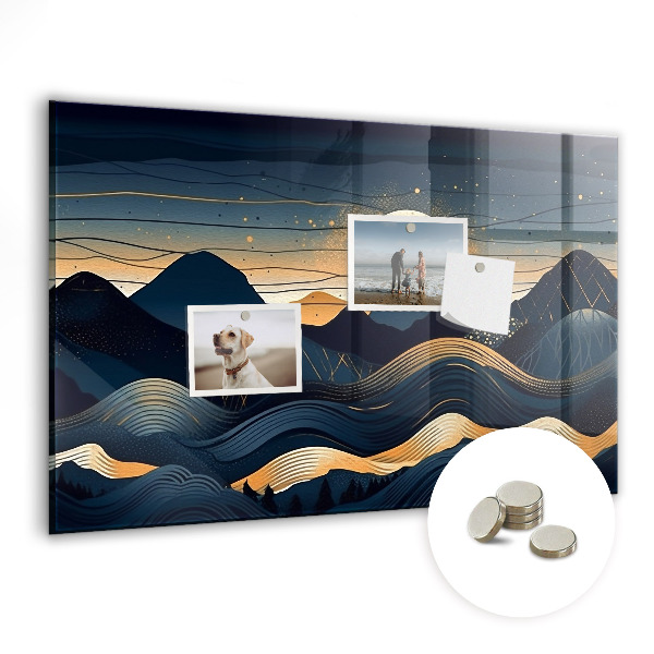 Tableau pour magnet Paysage au coucher du soleil