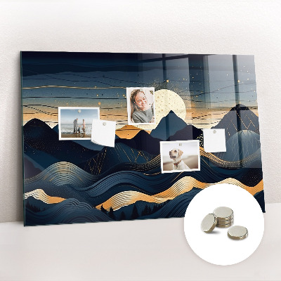 Tableau pour magnet Paysage au coucher du soleil