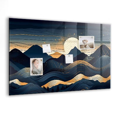 Tableau pour magnet Paysage au coucher du soleil