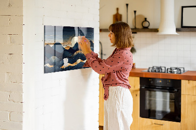 Tableau pour magnet Paysage au coucher du soleil