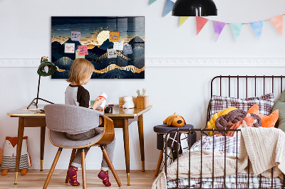 Tableau pour magnet Paysage au coucher du soleil