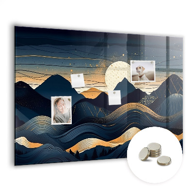 Tableau pour magnet Paysage au coucher du soleil