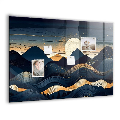 Tableau pour magnet Paysage au coucher du soleil