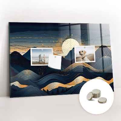 Tableau pour magnet Paysage au coucher du soleil