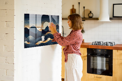 Tableau pour magnet Paysage au coucher du soleil