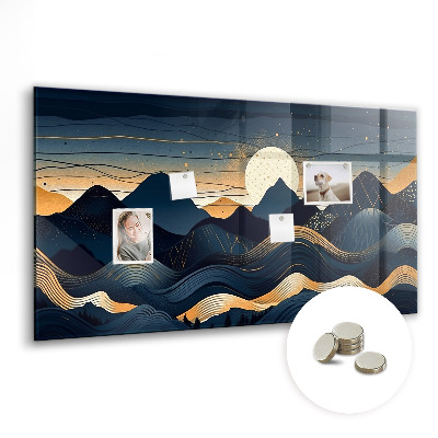 Tableau pour magnet Paysage au coucher du soleil